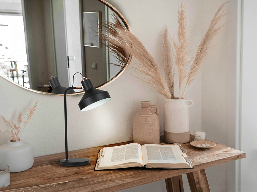 Schuller  Table lamps Irias 12519  I3 - IRIAS - TABLE LAMP 1L.  BLACK-COPPE