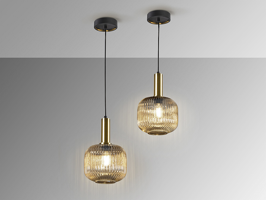 Schuller Lighting 1 Light Pendants Norma 225588  NORMA- LAMP 1L AMBER