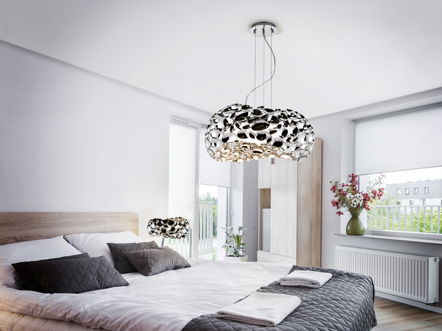 Schuller Lighting Pendants Narisa 266284  ·NARISA· LAMP, 5L., Ø47,CHROME