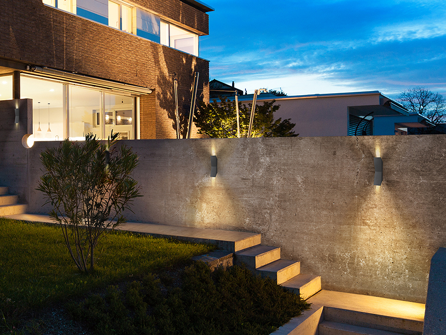 Schuller  Outdoor lighting Keops 295734  KEOPS - GREY OUTDOOR WALL LAMP IP65