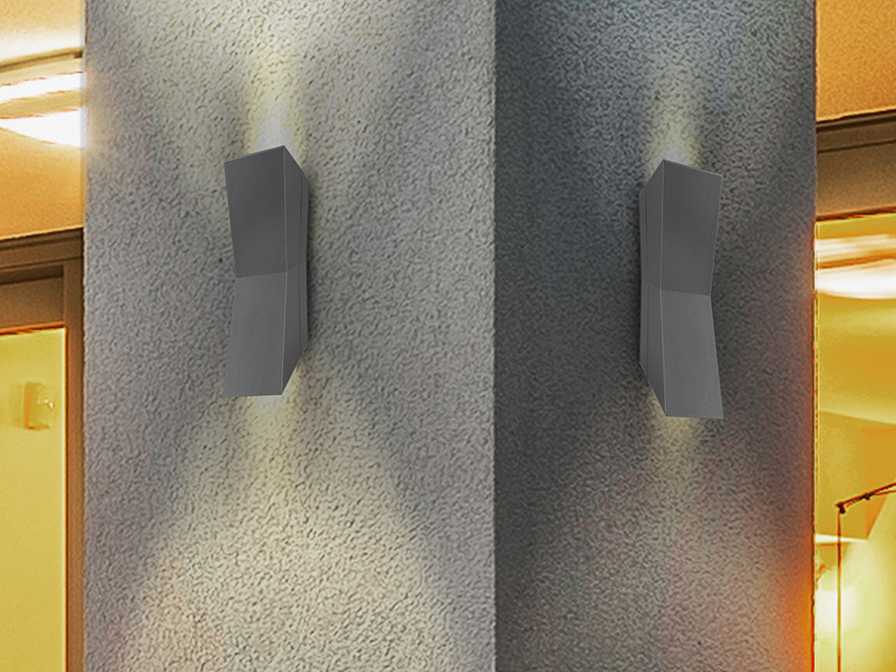 Schuller  Outdoor lighting Keops 295734  KEOPS - GREY OUTDOOR WALL LAMP IP65