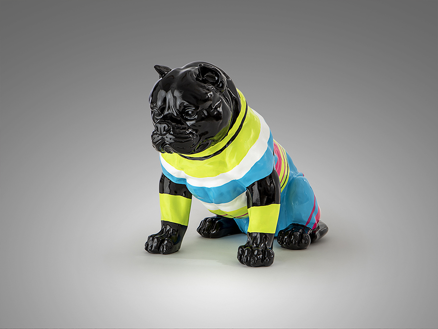 Schuller  Decorative figures Rocky 317029  ROCKY - MEDIUM PITBULL - BLACK-STRIPES