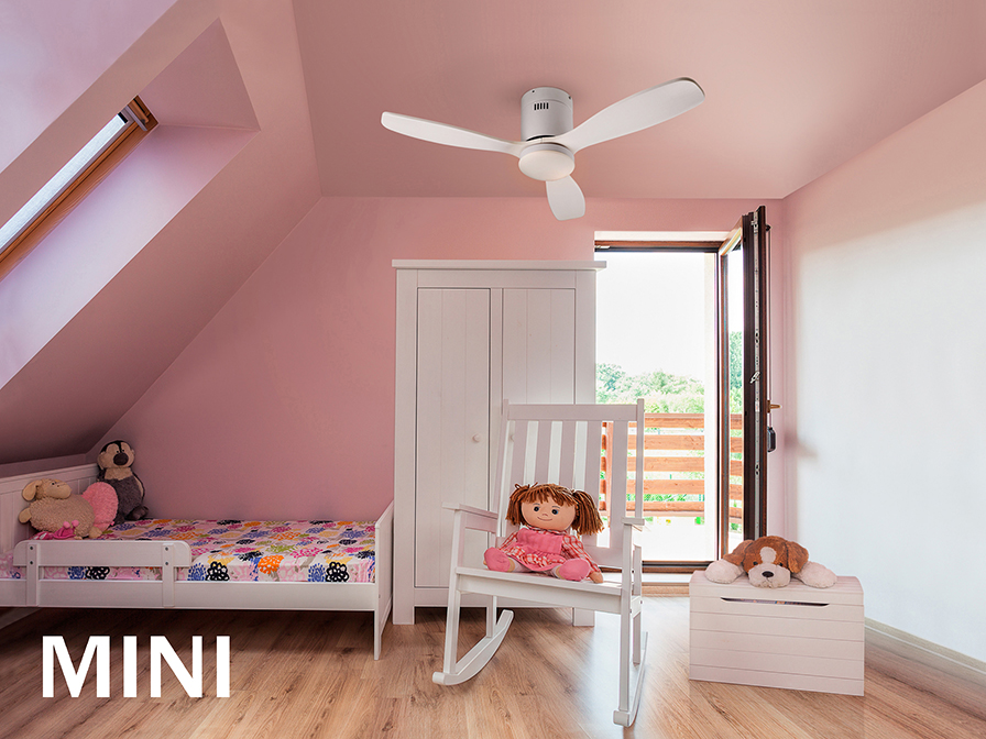 Schuller Lighting Ceiling fans Ø 100 to 120 cm Siroco 329361D  SIROCO MINI- WHITE FAN DIMMABLE