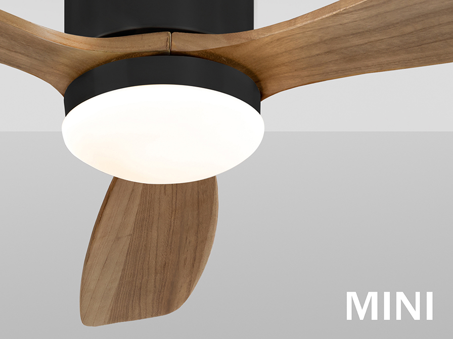 Schuller Lighting Ceiling fans Ø 100 to 120 cm Siroco 329385D  SIROCO MINI- BLACK/WALNUT FAN DIMMABLE