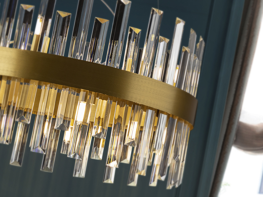 Schuller Lighting Pendants Grace 365277  ·GRACE· LAMP, 14L., GOLDEN