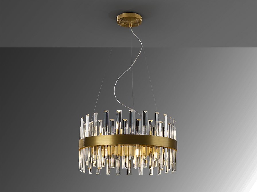 Schuller Lighting Pendants Grace 365277  ·GRACE· LAMP, 14L., GOLDEN