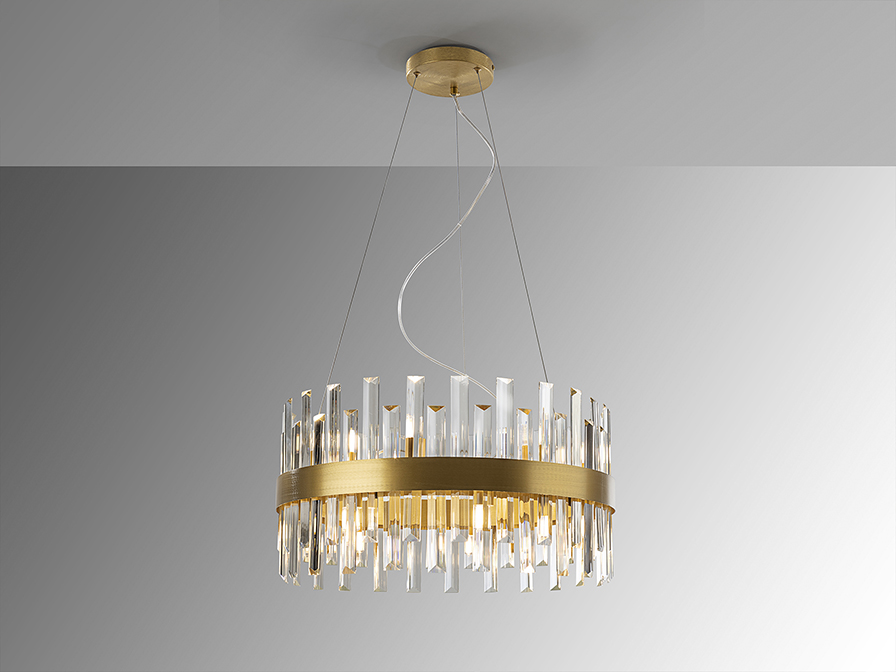 Schuller Lighting Pendants Grace 365277  ·GRACE· LAMP, 14L., GOLDEN