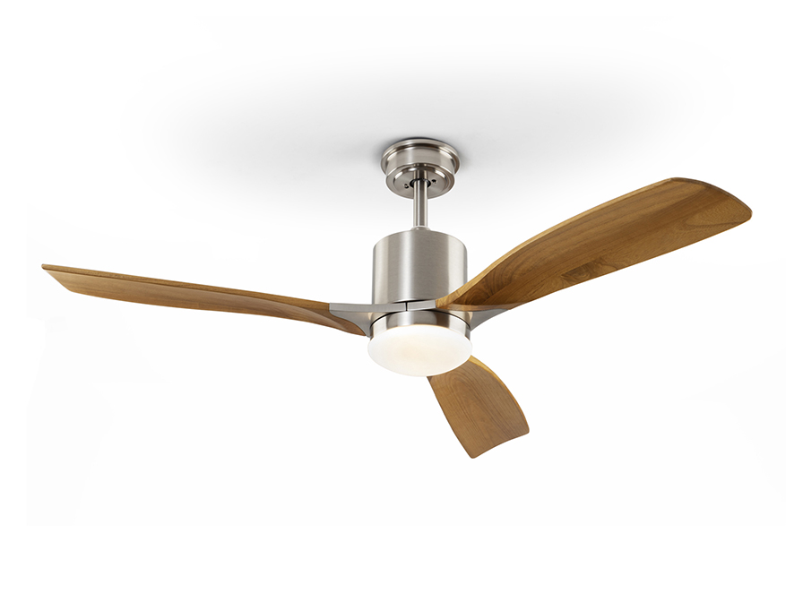 Schuller Lighting Ceiling fans Ø 132 cm Anemos 427166D  ·ANEMOS· FAN, NICKEL/CHERRY DIMMABLE
