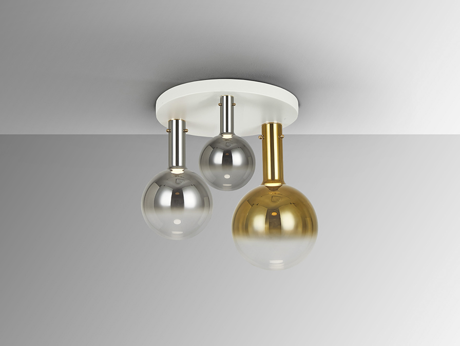 Schuller  Flush Ceiling Lamps Matices 553944  MATICES-CEILING LAMP 3L WITE-SMOKE-GOLD