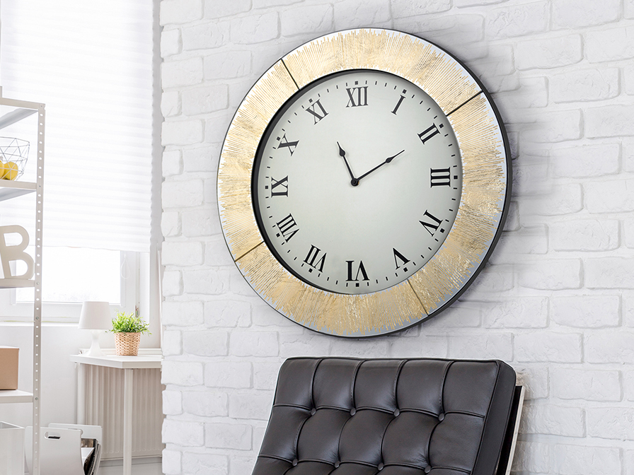 Schuller Decoration,mirrors and.. Clocks Aurora 593429  ·AURORA· GOLD CLOCK, Ø60