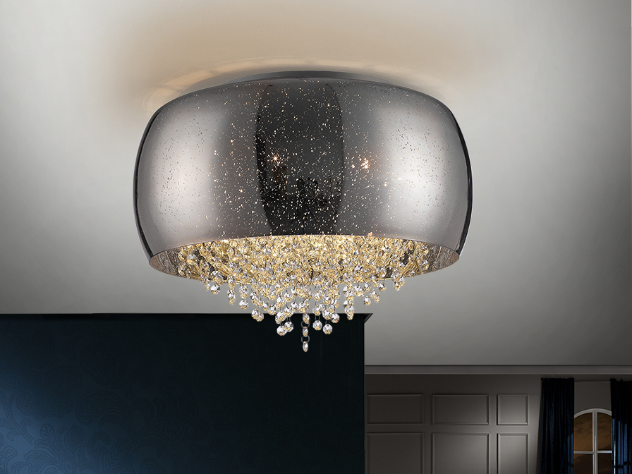 Schuller Ligthing Flush Ceiling Lamps Caelum 618318  ·CAELUM· CHROME CEILING L.Ø50 6G9