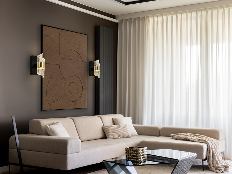 Schuller  Wall lamps Iliada 631851  ILIADA - WALL LAMP 1L BLACK-GOLD