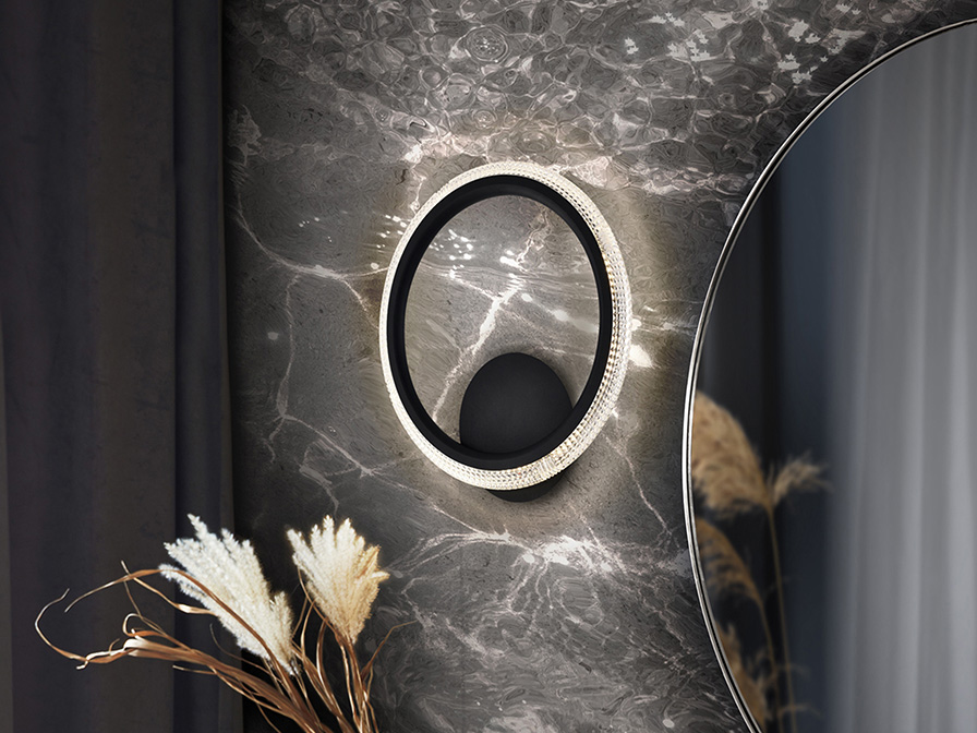 Schuller Ligthing Flush Ceiling Lamps Ring 717847  ·RING· CEILING LAMP 1 RING, BLACK