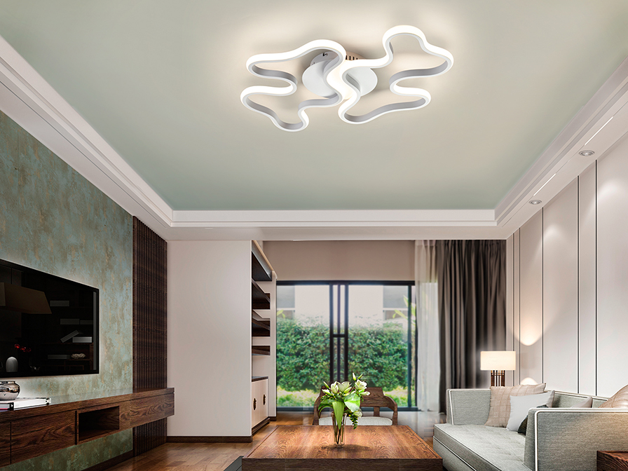 Schuller Lighting Flush Ceiling Lamps Marea 723714  ·MAREA· LARGE CEILING LAMP, WHITE
