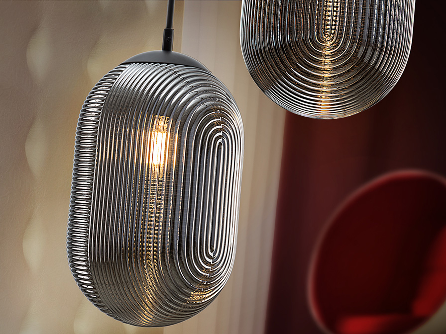 Schuller Ligthing 1 Light Pendants Tensai 735834  TENSAI· 1L LAMP SMOKE 22Ø