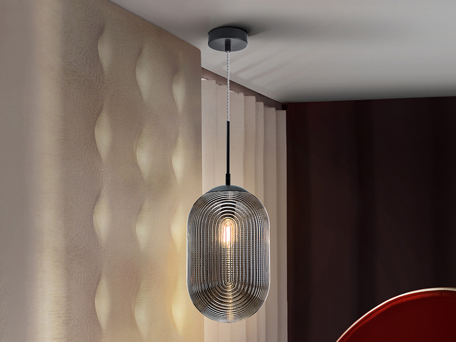 Schuller Ligthing 1 Light Pendants Tensai 735834  TENSAI· 1L LAMP SMOKE 22Ø