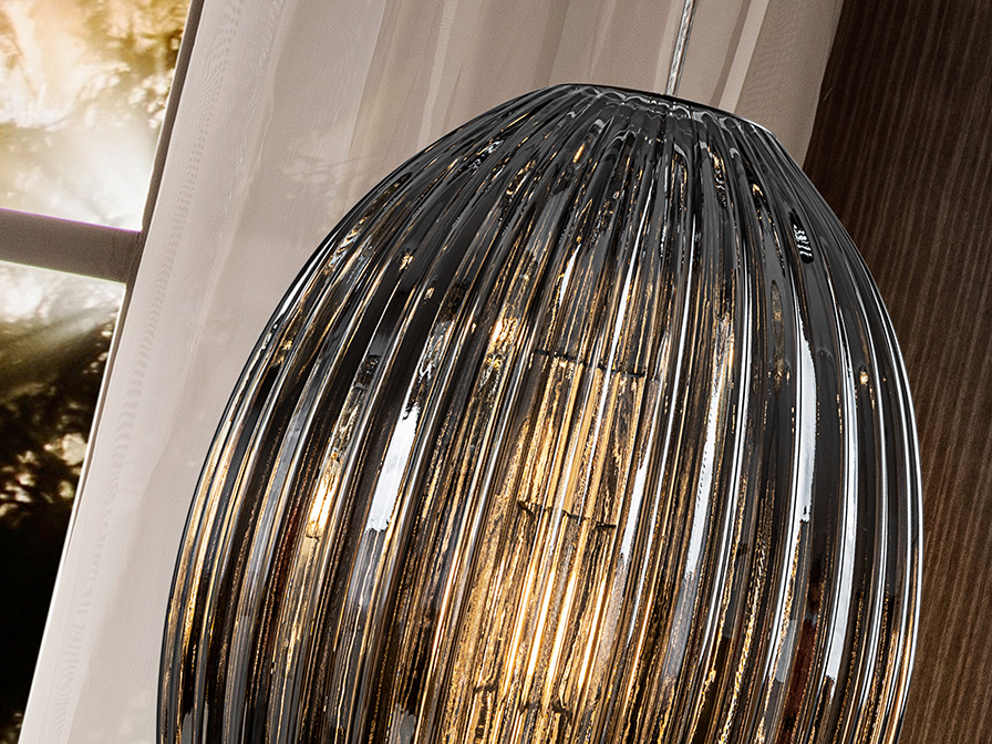Schuller Lighting 1 Light Pendants Ovila 752084  OVILA· 1L LAMP. SMOKE 30Ø
