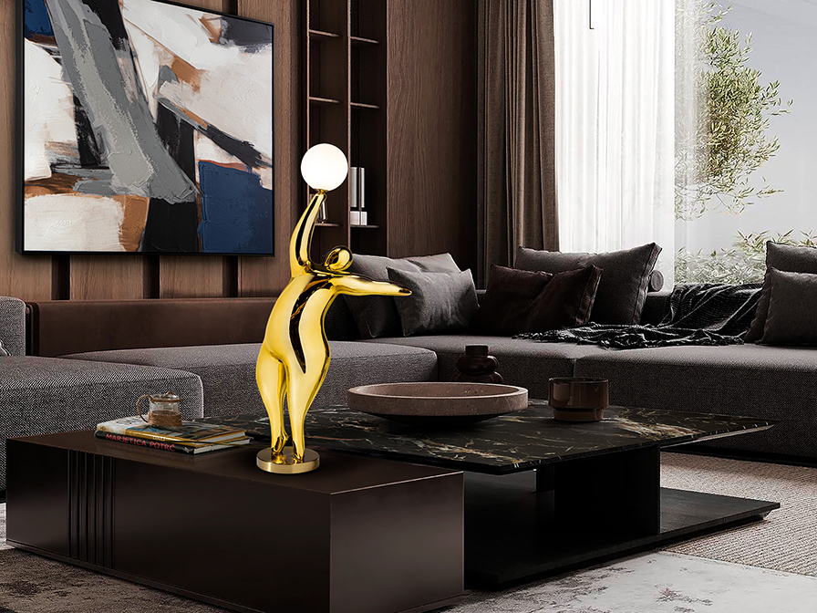 Schuller Decoration,mirrors and.. Decorative figures El globo 768294  EL GLOBO - FIGURE 1L - GOLDEN