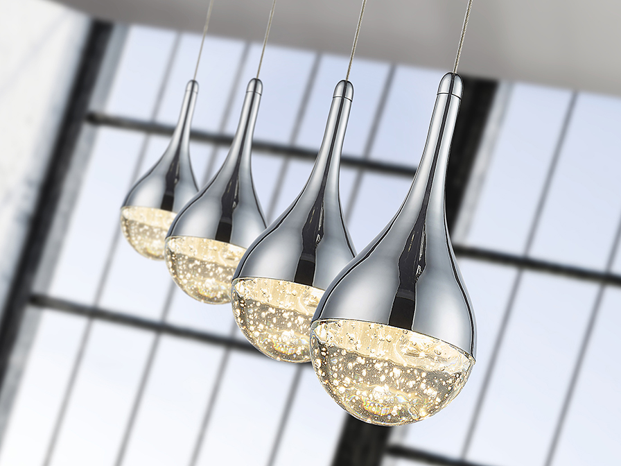 Schuller Lighting Pendants Elie 773421  ·ELIE· LAMP 4L., CHROME