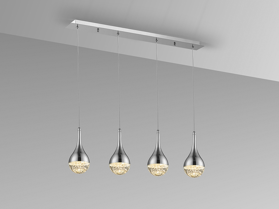 Schuller Lighting Pendants Elie 773421  ·ELIE· LAMP 4L., CHROME