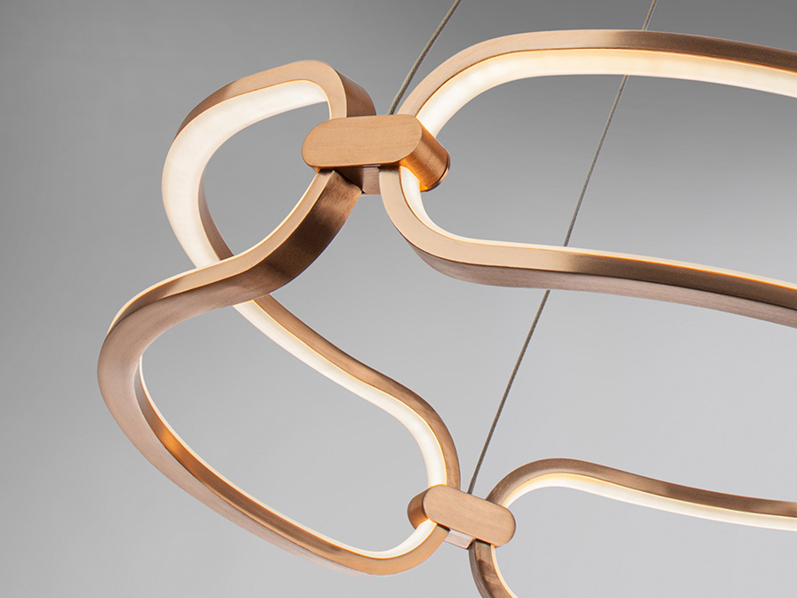 Schuller Lighting Pendants Colette 786716D  ·COLETTE· LED LAMP Ø60 ROSE GOLD, DIMMAB