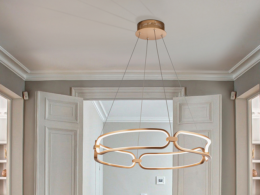 Schuller Lighting Pendants Colette 786716D  ·COLETTE· LED LAMP Ø60 ROSE GOLD, DIMMAB