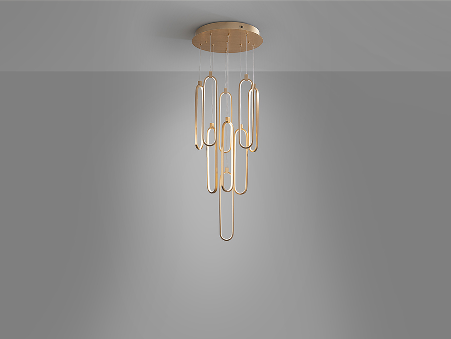 Schuller Lighting Pendants Colette 787594  COLETTE - LAMP 9L ROSE GOLD